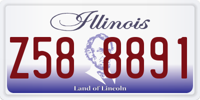 IL license plate Z588891