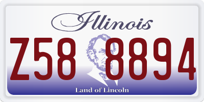 IL license plate Z588894