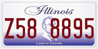 IL license plate Z588895