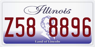 IL license plate Z588896