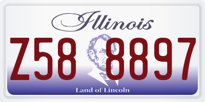 IL license plate Z588897