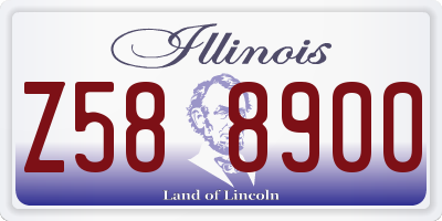 IL license plate Z588900