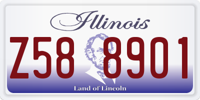 IL license plate Z588901