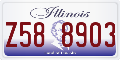 IL license plate Z588903