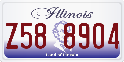 IL license plate Z588904
