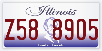 IL license plate Z588905