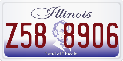 IL license plate Z588906