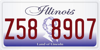 IL license plate Z588907