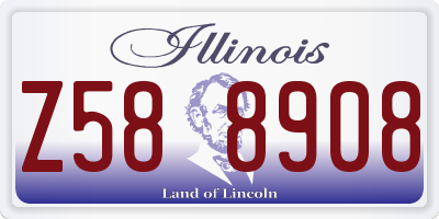 IL license plate Z588908