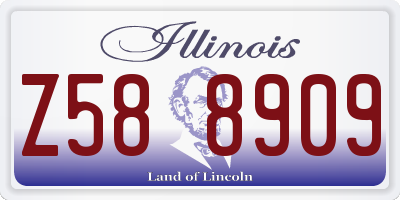 IL license plate Z588909