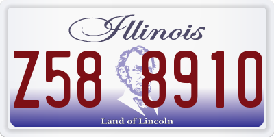 IL license plate Z588910