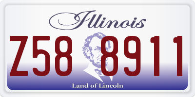 IL license plate Z588911