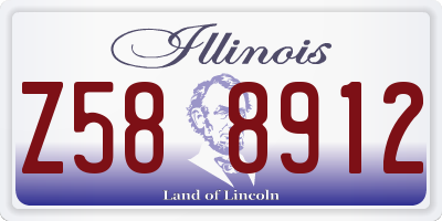 IL license plate Z588912