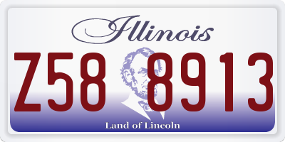 IL license plate Z588913