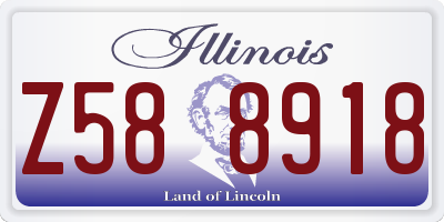 IL license plate Z588918