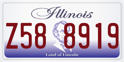 IL license plate Z588919
