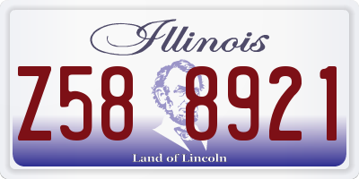 IL license plate Z588921