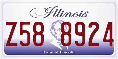 IL license plate Z588924