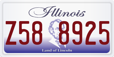 IL license plate Z588925