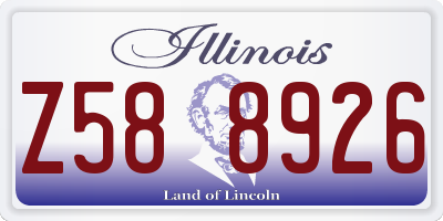 IL license plate Z588926
