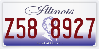 IL license plate Z588927