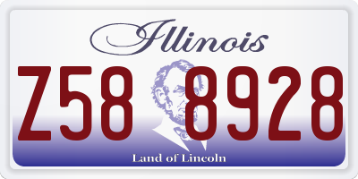 IL license plate Z588928