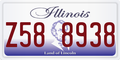 IL license plate Z588938