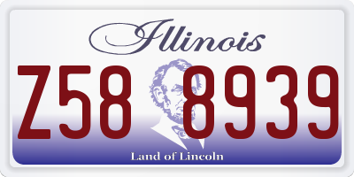 IL license plate Z588939