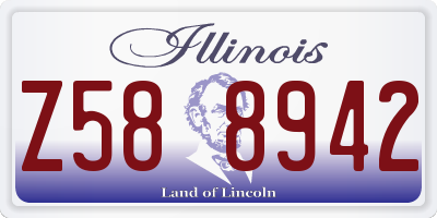 IL license plate Z588942