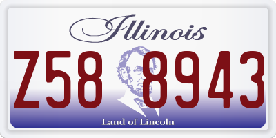 IL license plate Z588943