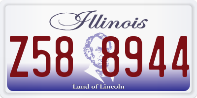 IL license plate Z588944