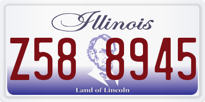 IL license plate Z588945
