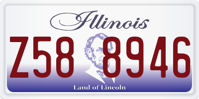 IL license plate Z588946