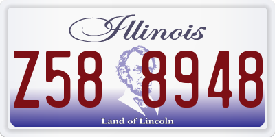 IL license plate Z588948