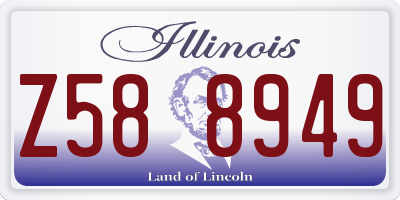 IL license plate Z588949