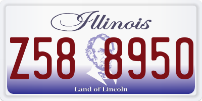IL license plate Z588950
