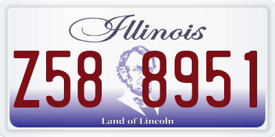 IL license plate Z588951