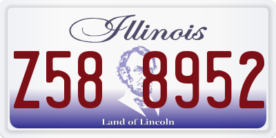 IL license plate Z588952