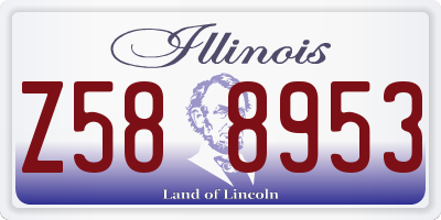 IL license plate Z588953