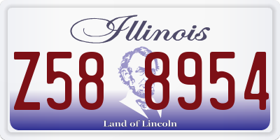 IL license plate Z588954