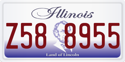 IL license plate Z588955