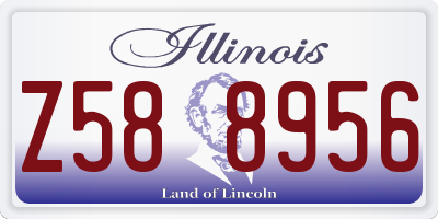 IL license plate Z588956