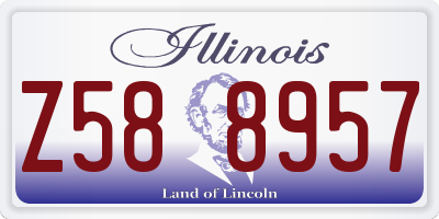 IL license plate Z588957