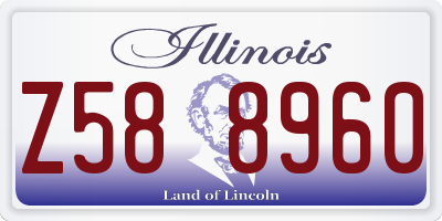 IL license plate Z588960