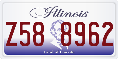 IL license plate Z588962