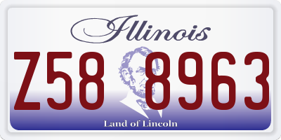 IL license plate Z588963