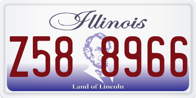 IL license plate Z588966