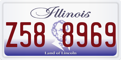 IL license plate Z588969