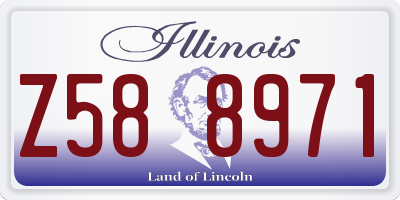 IL license plate Z588971