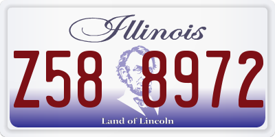 IL license plate Z588972